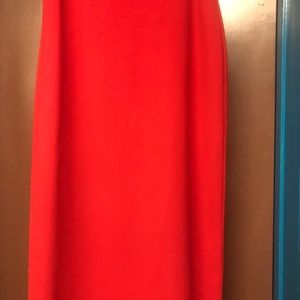 Red fully lined maxi skirt